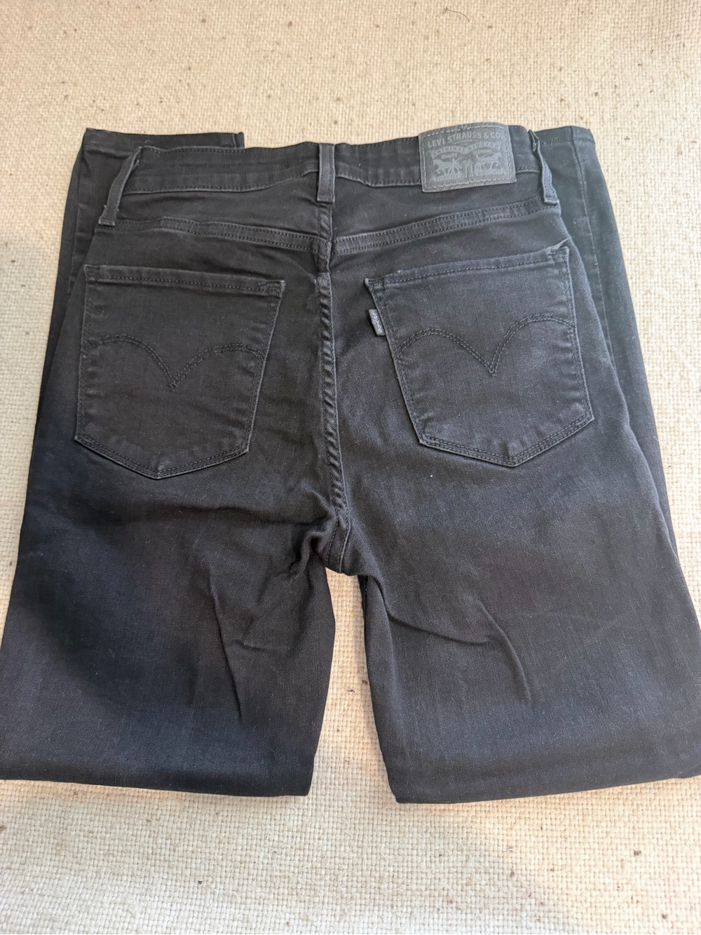 Levi's womens Black Slim Straight Jeans